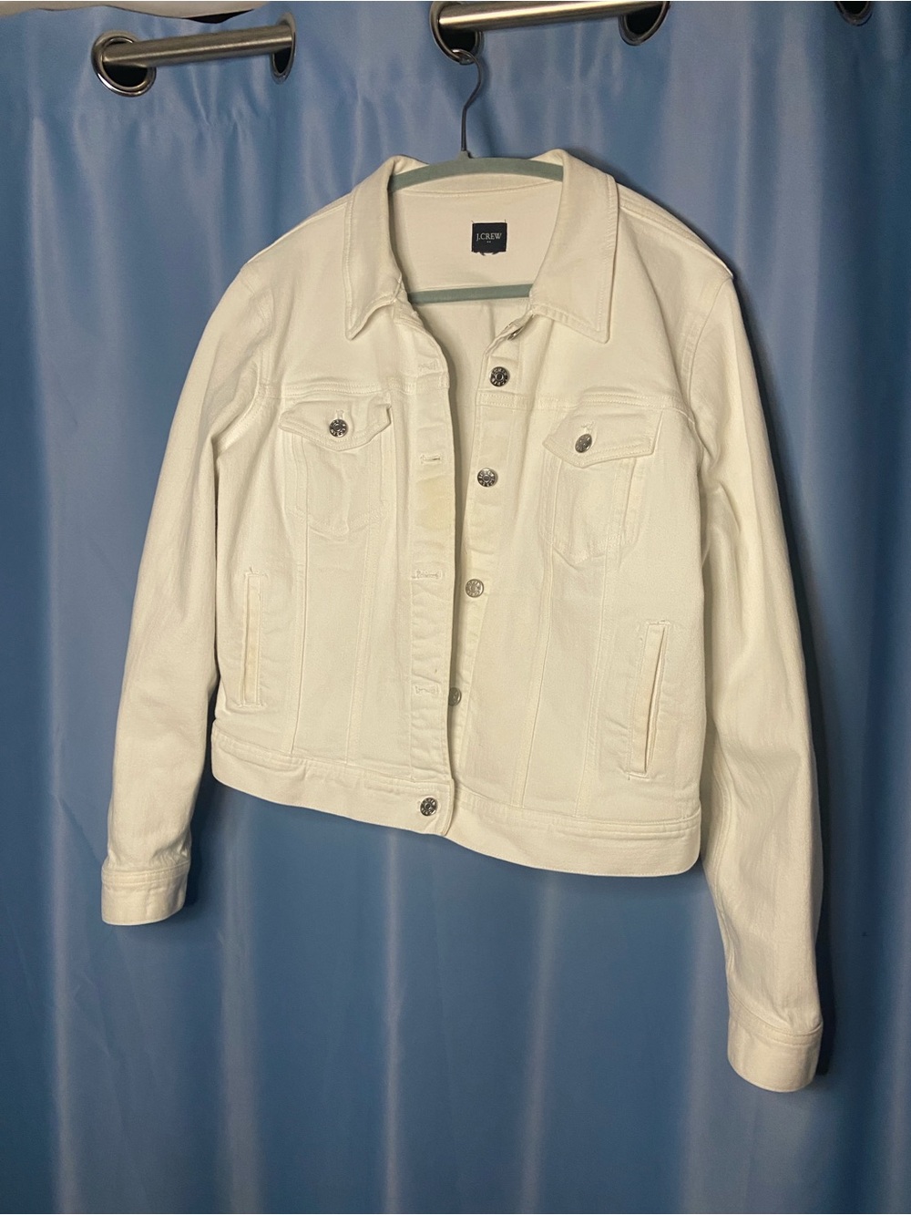 J. Crew Women’s White Denim Jacket, sz xl